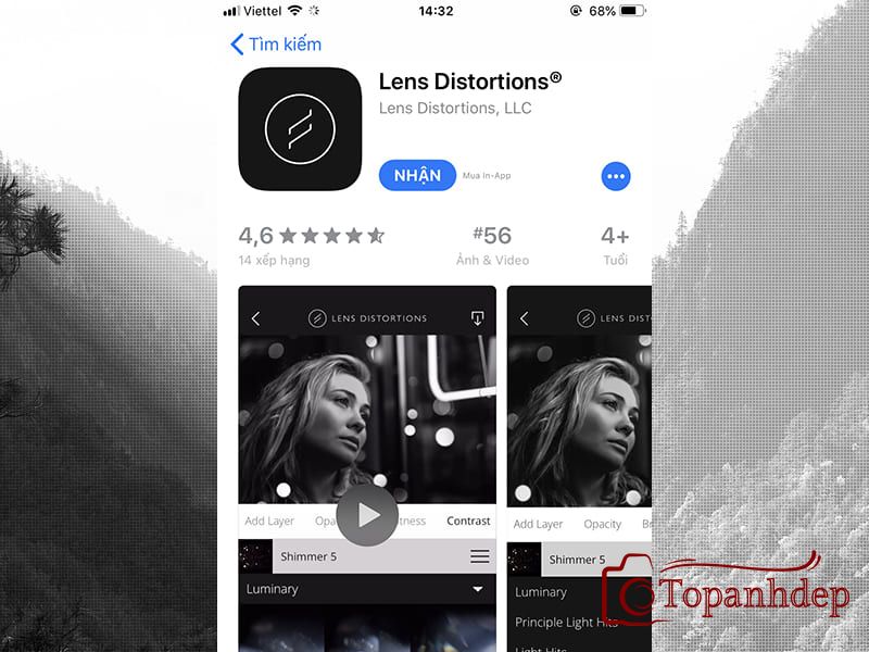 Lens Distortions - Ứng dụng chụp ảnh đẹp