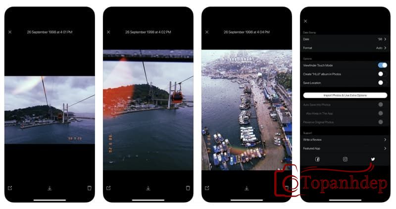 Ứng dụng chụp ảnh đẹp trên điện thoại Huji Cam