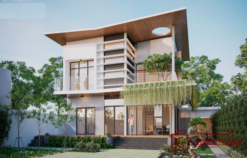 Mẫu nhà vườn 2 tầng hiện đại chi phí 1 tỷ