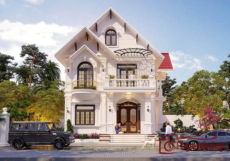 Mẫu nhà 2 tầng phong cách tân cổ điển giá 1 tỷ