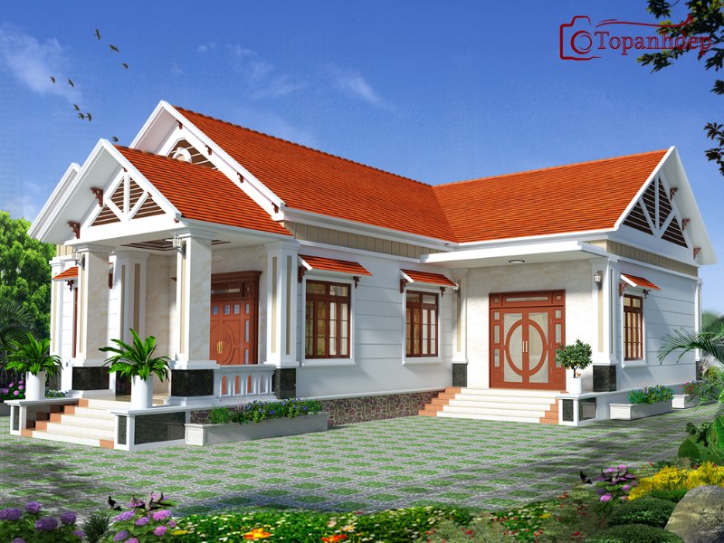 Mẫu nhà mái thái hiện đại ở nông thôn