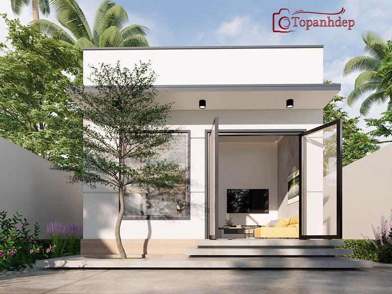 Nhà ống 1 tầng đơn giản tiết kiệm không gian sống