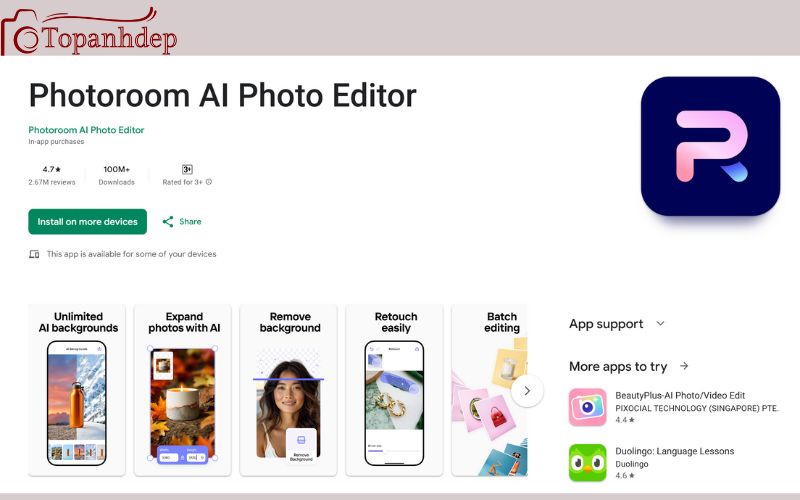 Ứng dụng PhotoRoom