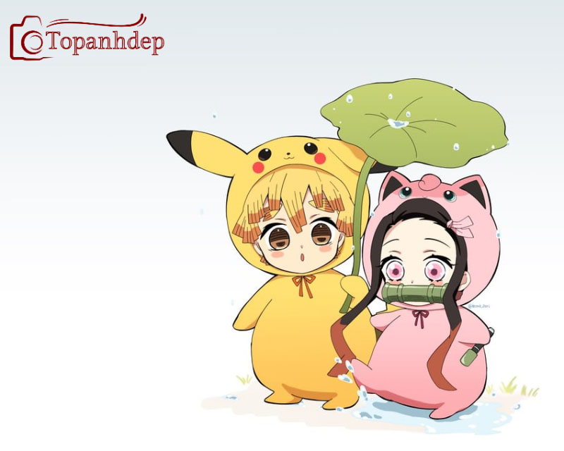 Zenitsu & Nezuko cosplay Pokemon – Sự kết hợp độc đáo giữa hai fandom lớn.